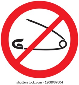 no safety pin sign