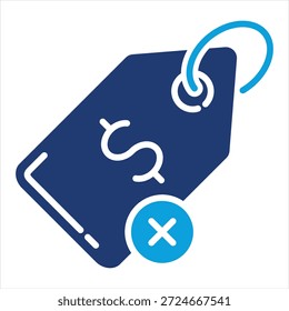 No Sales Flat Blue Icon Collection