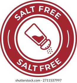 keine Salzabzeichen-Vektor-Logo-Vorlage für gesunde Produktkennzeichnung