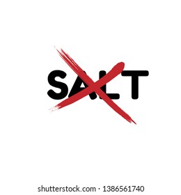 no salt sign - red sign 