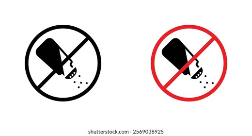 No salt sign vector graphic pack