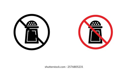 No salt sign vector pack for web designs