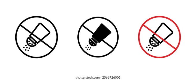 No salt signs vector collection pack