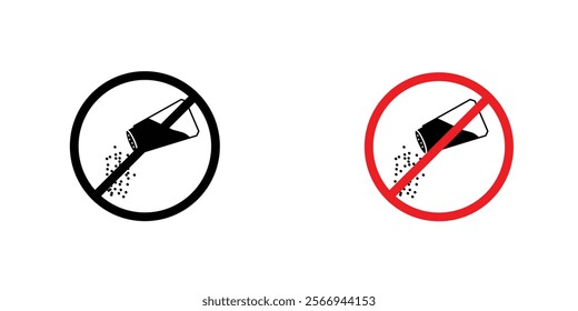 No salt signs. vector signs set