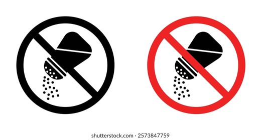 No salt signs vector set