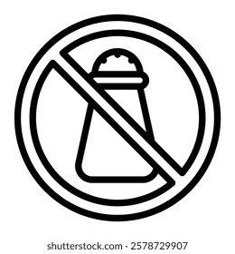 No Salt Vector Line Icon Design