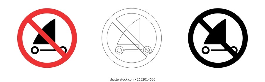 No sand yachting sign in vector format
