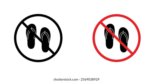 No sandals sign vector graphic pack