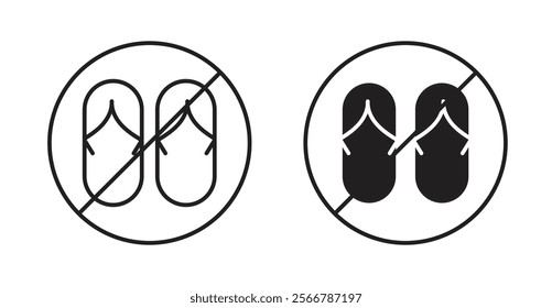 No sandals signs vector illustration pack