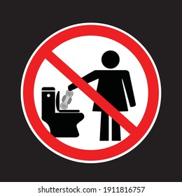 No Sanitary Pad down the Toilet