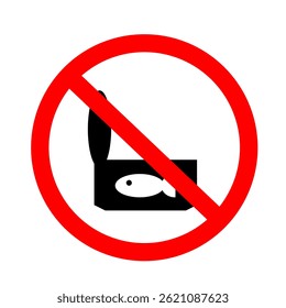 No sardine can or metal can icon. Not allowed can package food or drink clip art isolated in white background