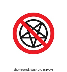 No Satanism Icon : Religion Theme, Social Theme, Infographics and Other Graphic Related Assets.