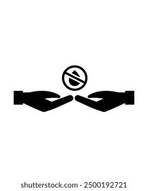 Guardar No hay icono de agua, Vector mejor icono plano.