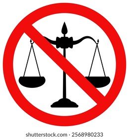 No scales of justice  icon.vector design vector illustration