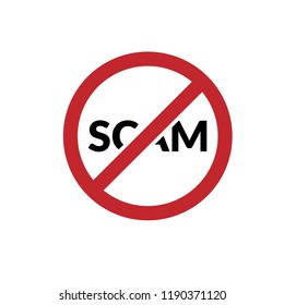 No scam sign.