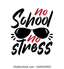 No School No Stress - calligraphy with sunglasses. Good for poster, banner, textile print, and gift design.
Quarantine illustration.