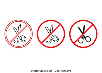 No scissors icon. Illustration vector