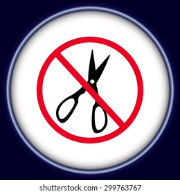 no Scissors icon isolated 