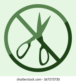 no Scissors icon isolated 