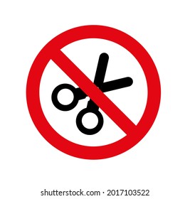 No scissors sign. Vector icon.