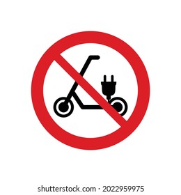  no scooter icon. no Kick scooter icon. The red circle prohibiting sing 