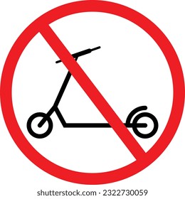 No Scooter Riding Allowed Icon