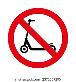 No scooter sign iocn symbol