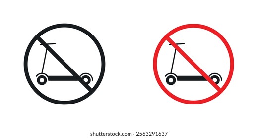 No scooters sign pack for app and website ui designs.