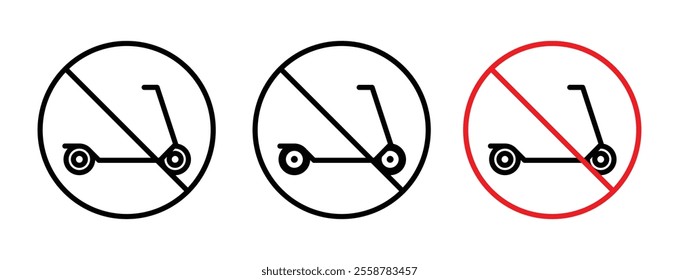 No scooters sign vector set