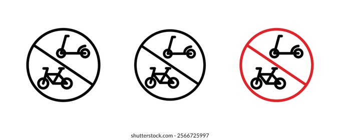 No scooters signs vector collection pack
