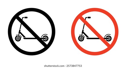 No scooters signs vector set
