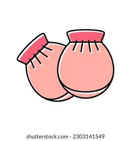 no scratch mittens baby cloth color icon vector. no scratch mittens baby cloth sign. isolated symbol illustration