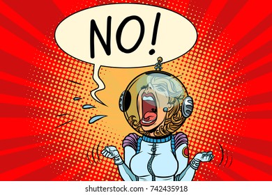 No screaming girl astronaut