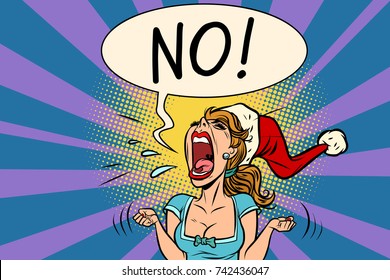 No screams Santa woman