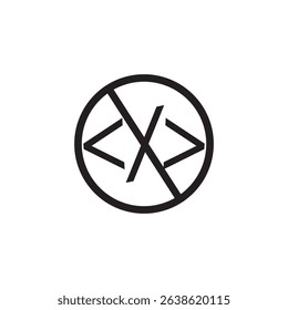 No script coding icon vector illustration. Low coding developing application background vector design icon. Low code banner digital concept sign.eps10