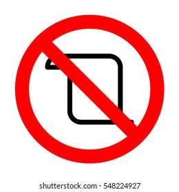 No Scroll icon illustration. 