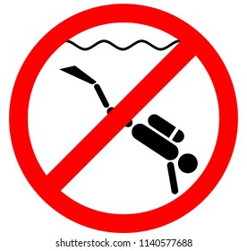 No Scuba Diving Sign