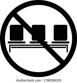 no seat vector icon, ilustration syumbol icon