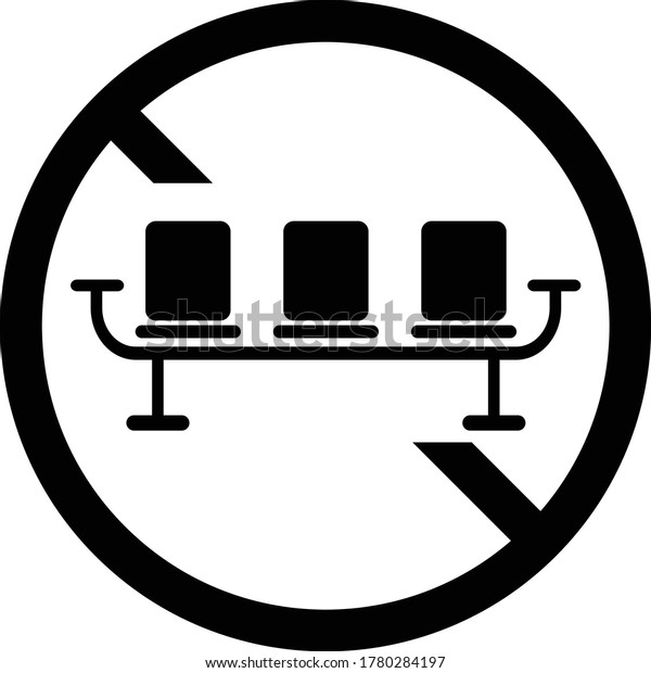 No Seat Vector Icon Ilustration Syumbol Stock Vector (Royalty Free