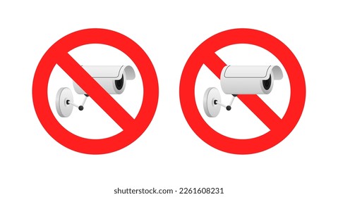 No security camera sign. No cctv. Surveillance Zone Prohibit.