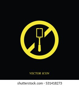 No selfie icon. Selfie forbidden illustration.