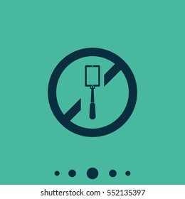 No selfie icon. Selfie forbidden illustration.
