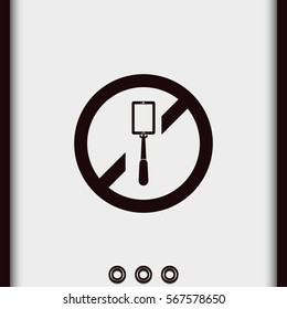 No selfie icon. Selfie forbidden illustration.