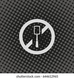 No selfie icon. Selfie forbidden illustration.