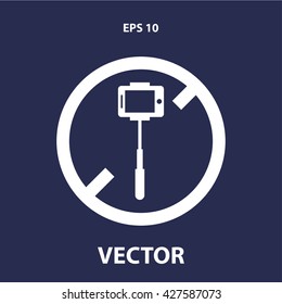 no selfie icon. selfie forbidden vector illustration
