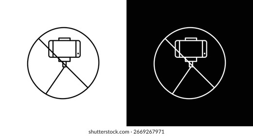 No hay signo de selfie símbolo de signo de Vector