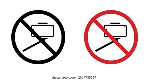 No selfie sign vectors in flat syle