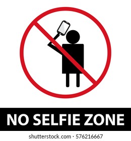 No selfie zone sign.EPS10