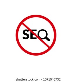 NO SEO vector icon