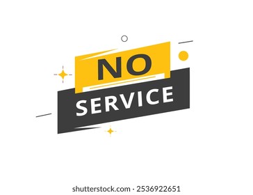 No service banner vector icon label element. Modern template for announcement, marketing.